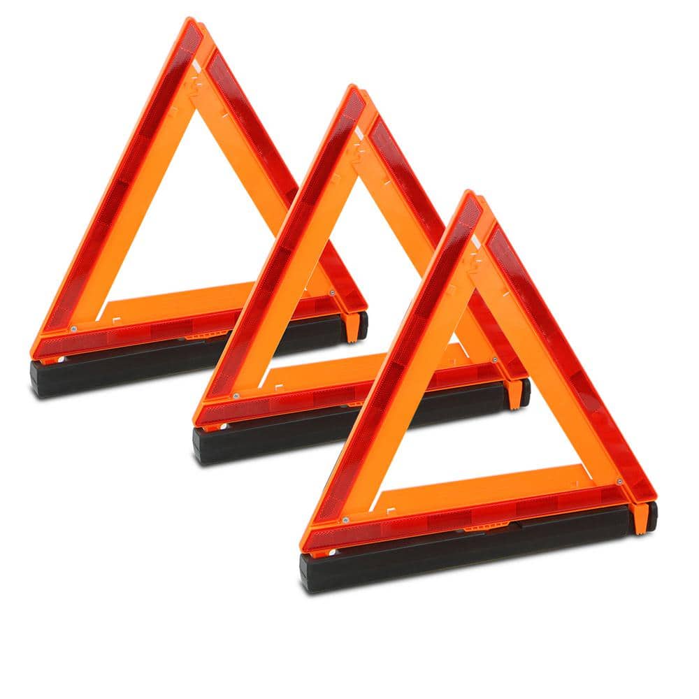 3 Triangles Safety Road Kit Red Reflector Triangle Emergency Warning Car Vehicle 