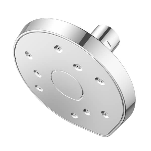 Kiri Low Flow 1-Spray 6 in. 40% Water Saving 1.5 GPM Shower Head Satinjet Patented Technology, Chrome Kiri Low Flow 1-Spray 6 in. 40% Water Saving 1.5 GPM Shower Head Satinjet Patented Technology, Chrome