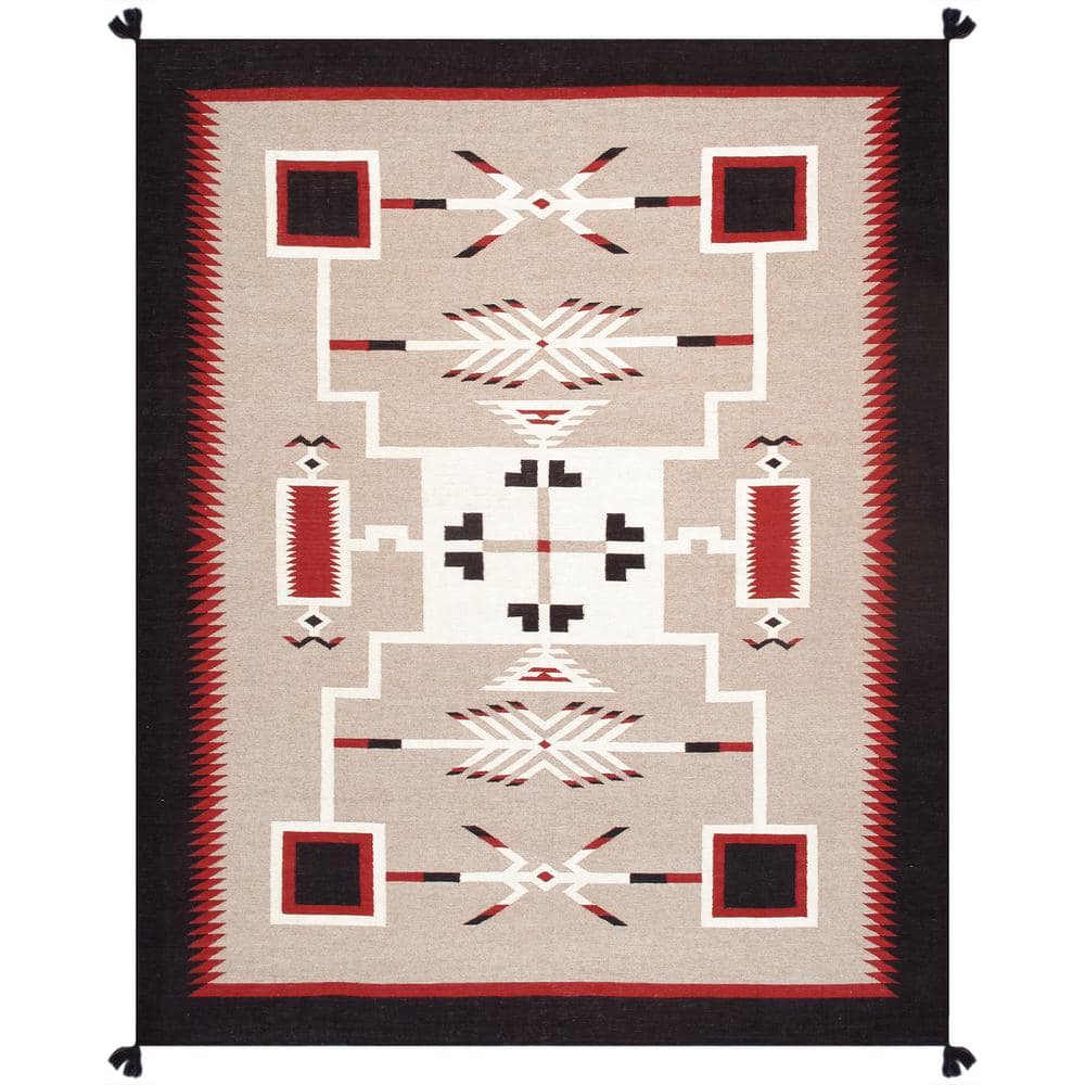 Pasargad Home Tuscany Ivory 8 ft. x 10 ft. Geometric Wool Area Rug PNT ...