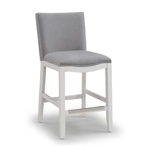 Arissa 25 in. Grey Cushioned Counter Stool