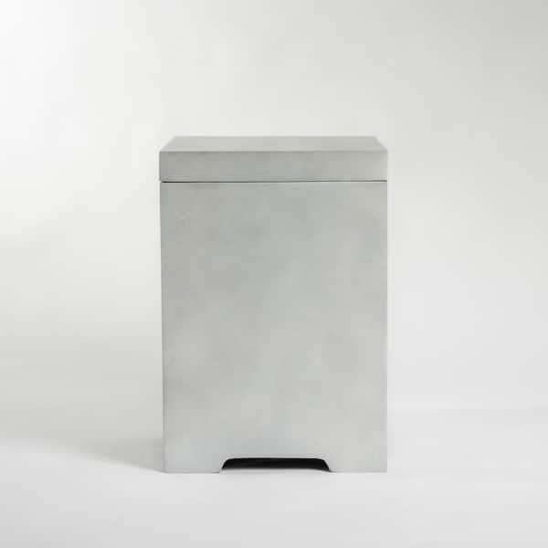 16 in. Outdoor Gas Propane Tank Cover for Gas Fire Pits Concrete Light Gray, Side Handles
