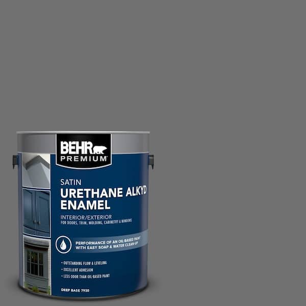 1 gal. #AE-48 Machine Gray Urethane Alkyd Satin Enamel Interior/Exterior Paint