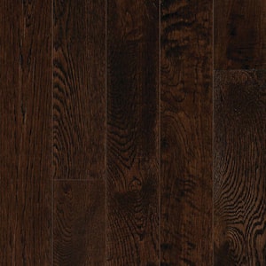 Plano Oak Mocha 3/4 in. Thick x 5 in. Wide x Varying Length Solid Hardwood Flooring (23.5 sqft / case)