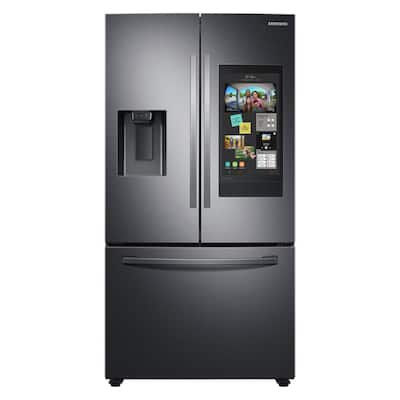 26.5 cu. ft. Family Hub French Door Smart Refrigerator in Fingerprint Resistant Black Stainless Steel