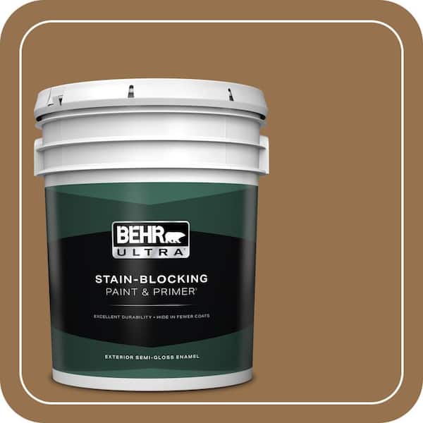 BEHR ULTRA 5 gal. #S280-7 Roasted Squash Semi-Gloss Enamel Exterior Paint & Primer