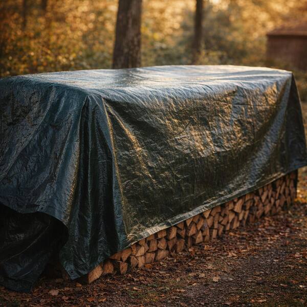 CORE TARPS 6 ft. x 8 ft. Green/Black 10 Mil Heavy Duty