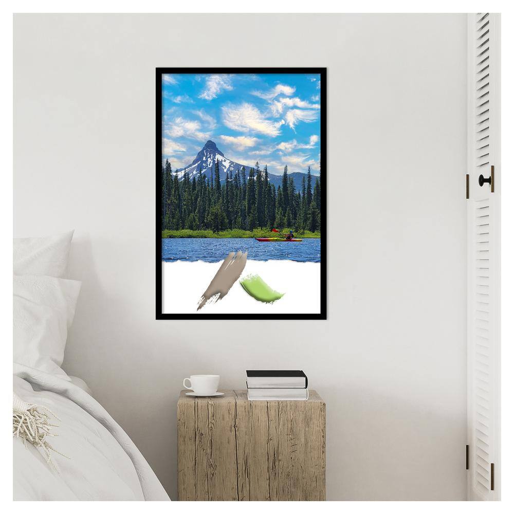Black Matte Wood Single Photo Wall Frame 31.1" x 21.1"