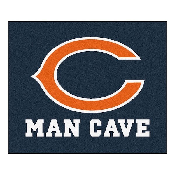 FANMATS Chicago Bears Blue Man Cave 5 ft. x 6 ft. Area Rug