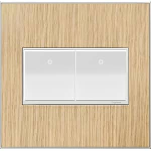 adorne 2 Gang Decorator/Rocker Wall Plate, French Oak (1-Pack)