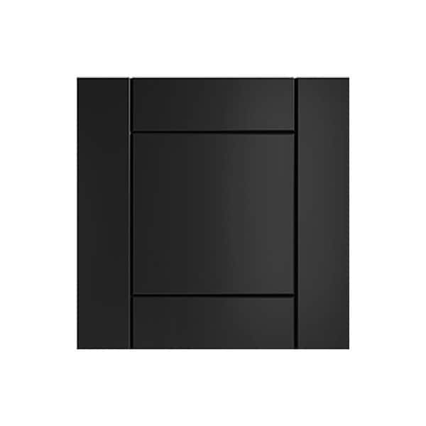 Sanibel 13 in. W x 0.75 in. D x 13 in. H Black Cabinet Door Sample Pitch Black Matte