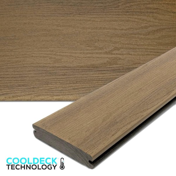 Meridian CoolDeck Shoreside 1 in. x 5.4 in. x 20 ft. Groove Capped Composite Decking 10-Piece H-Pack