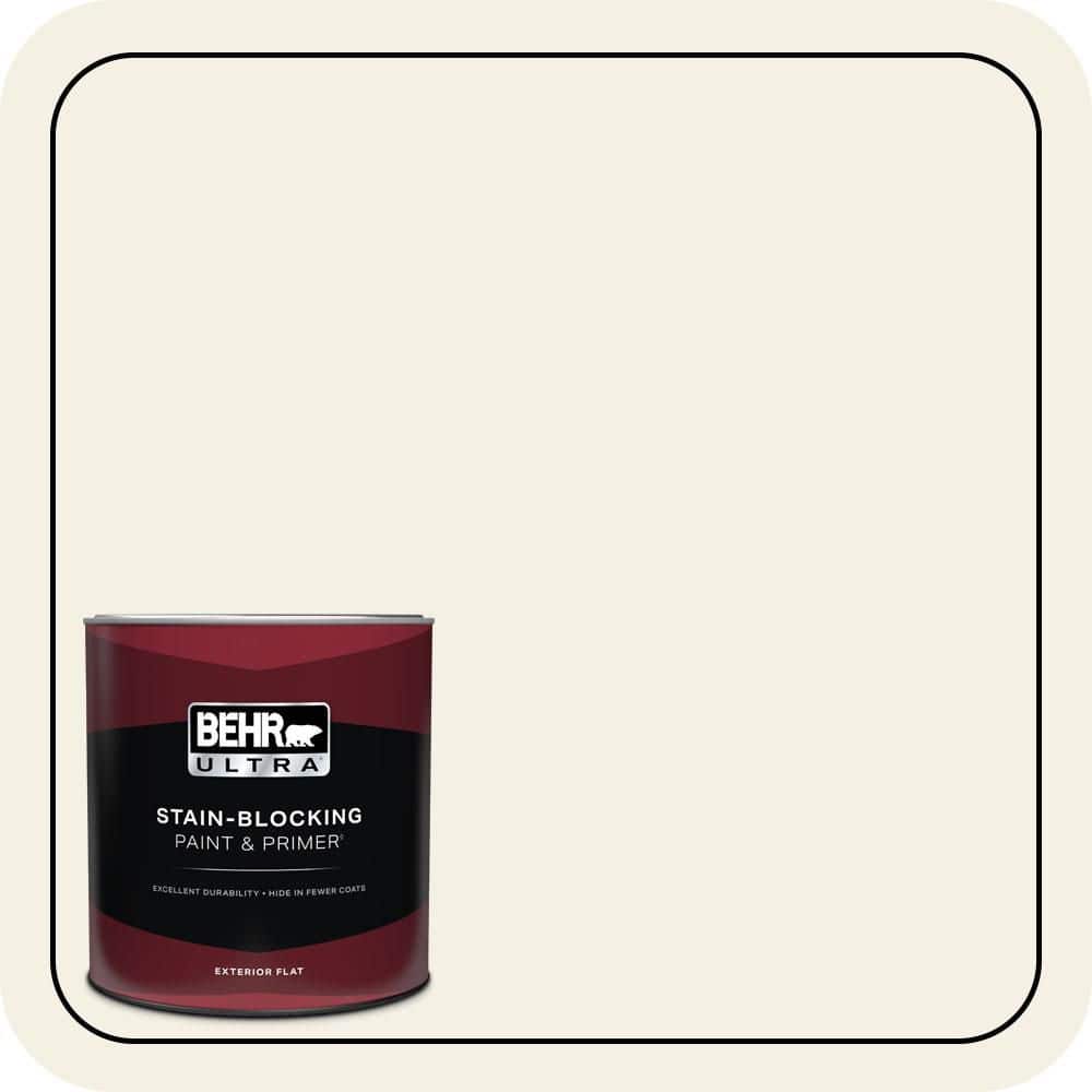 1 qt. #BXC-0One Resort White Flat Exterior Paint & Primer product image for price tracking