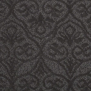 Perfectly Posh - Artillery - Gray 43 oz. Nylon Pattern Installed Carpet