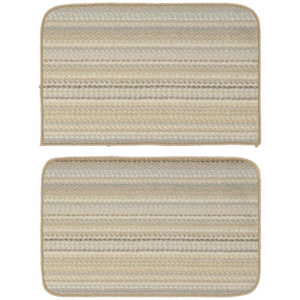 Garland Rug Carnival Random Earth Tone 18 in. x 28 in. Stripe (2-Piece ...