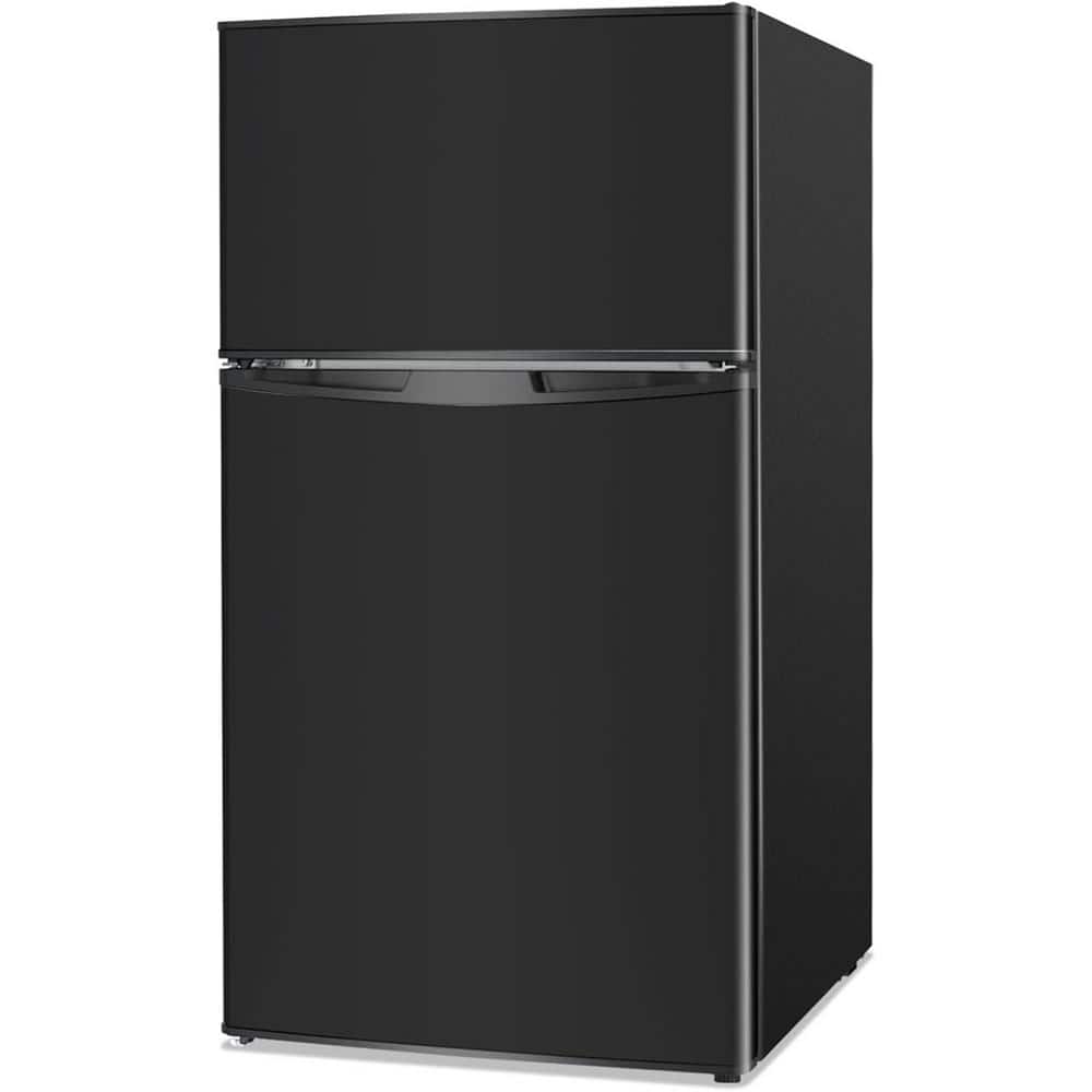 19 in. 3.2 Cu.Ft Mini Refrigerator in Black with Freezer Compact Fridge with 2 Reversible Door