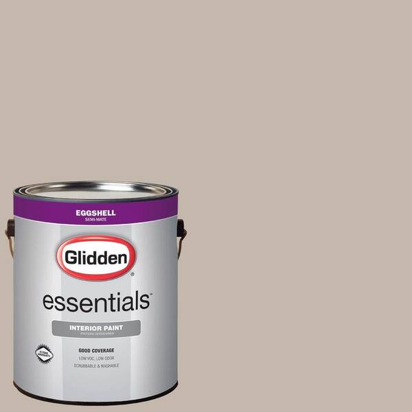 Glidden Essentials 1 gal. #HDGWN24 Stone Harbor Greige Eggshell Interior Paint