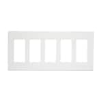 White 5-Gang Decorator/Rocker Wall Plate (1-Pack)