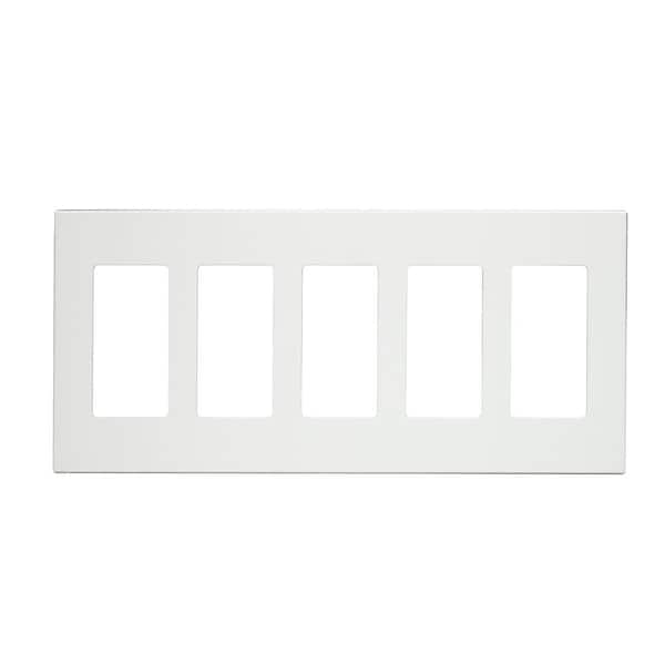 Leviton White 5-Gang Decorator/Rocker Wall Plate (1-Pack)
