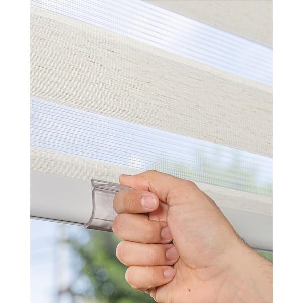 CHICOLOGY Dual Layer & Privacy Free-Stop Cordless Zebra Roller Shades 