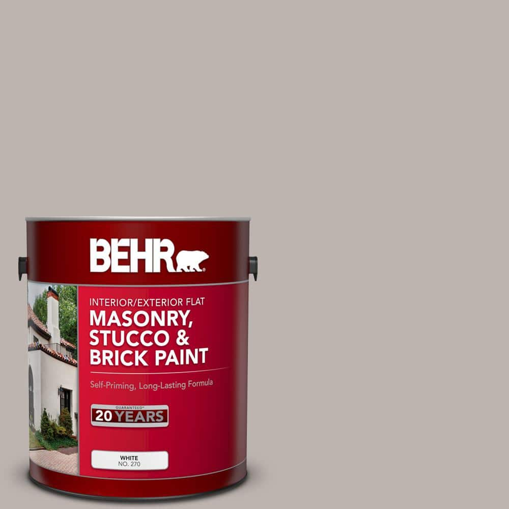 BEHR 1 Gal PPU18 12 Graceful Gray Flat Interior Exterior Masonry   Graceful Gray Behr Masonry Paint 27001 64 1000 