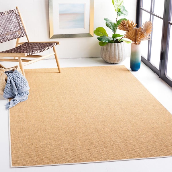Martha Stewart 5 ft. x 7 ft. Natural/White Basket Marle Area Rug
