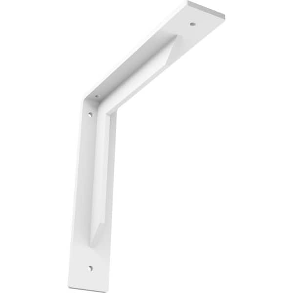 Ekena Millwork 2 in. x 10 in. x 10 in. Steel White Primer Stockport Bracket