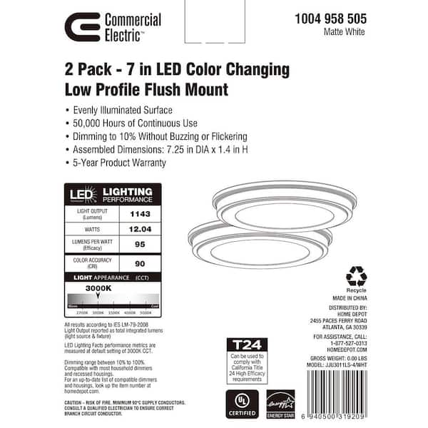 Commercial electric flush mount deals twin pack