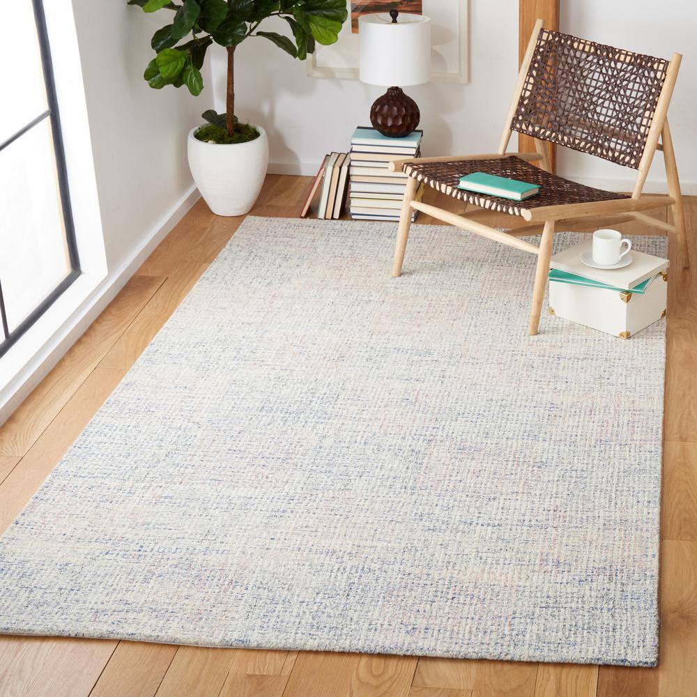 Metro Blue Hand-Tufted Wool 4' x 6' Area Rug