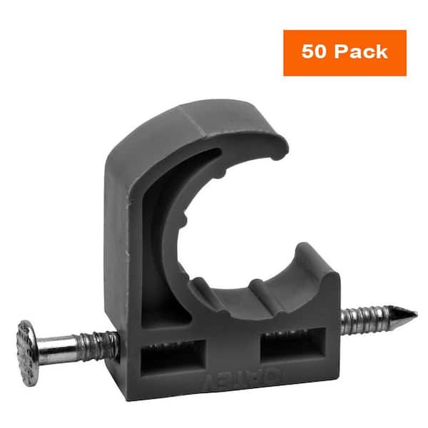 3/4 in. Half Pipe Clamp with Nail (50-Pack)