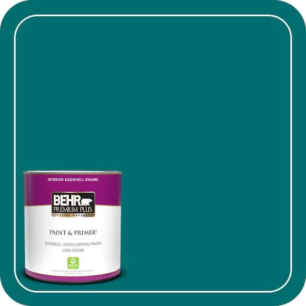 BEHR PREMIUM PLUS 1 qt. #P460-7 Caribbean Current Eggshell Enamel Low Odor Interior Paint & Primer