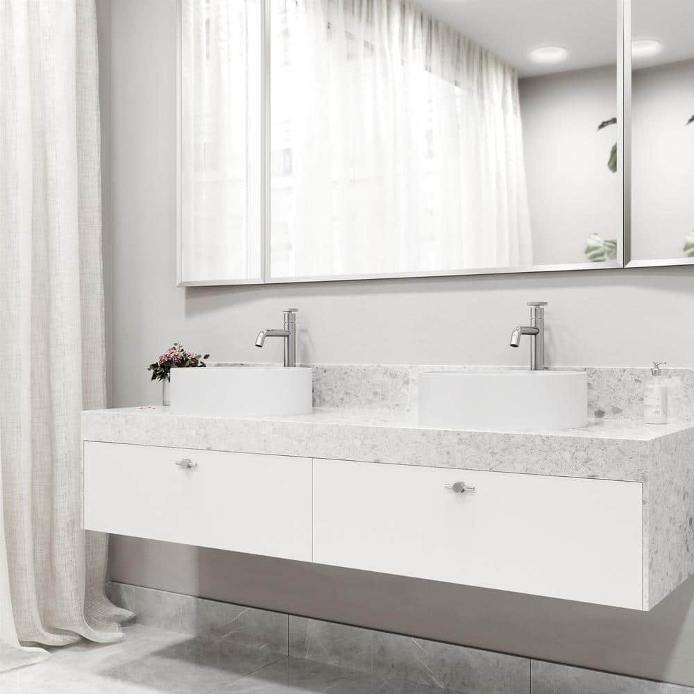 Ruxton Modern Chrome Single-Handle Vessel Bathroom Faucet