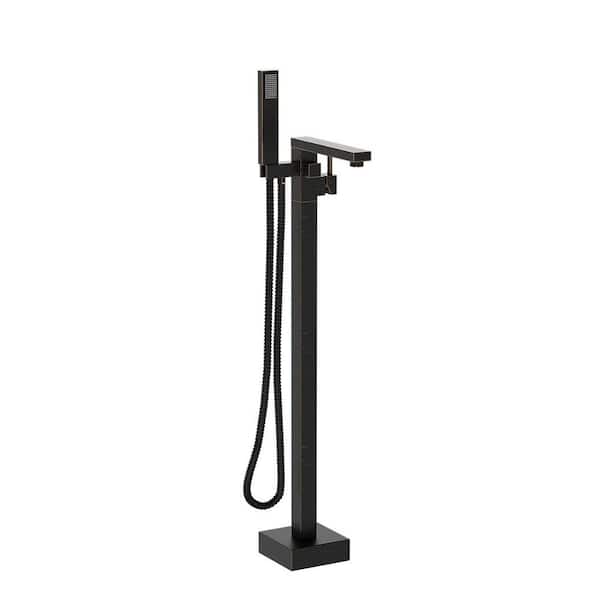Maincraft Single-Handle Freestanding Tub Faucet with Hand Shower Head in Venetian Bronze