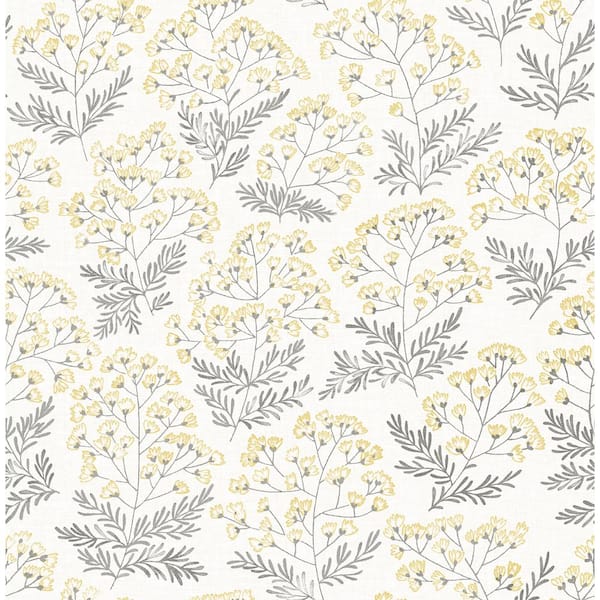 A-Street Prints Floret Yellow Floral Paper Strippable Roll (Covers 56.4 sq.  ft.) 2861-25715 - The Home Depot