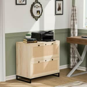 2-Drawers Beige Engineered Wood 29.53 in. W Lateral File Cabinet