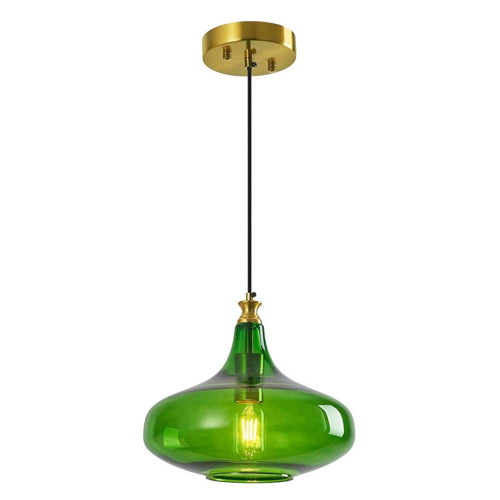 Home Lighting 60W 1-Light Green Modern Glass Farmhouse Island Pendant Lights for Kitchen price history on PriceWatchPro