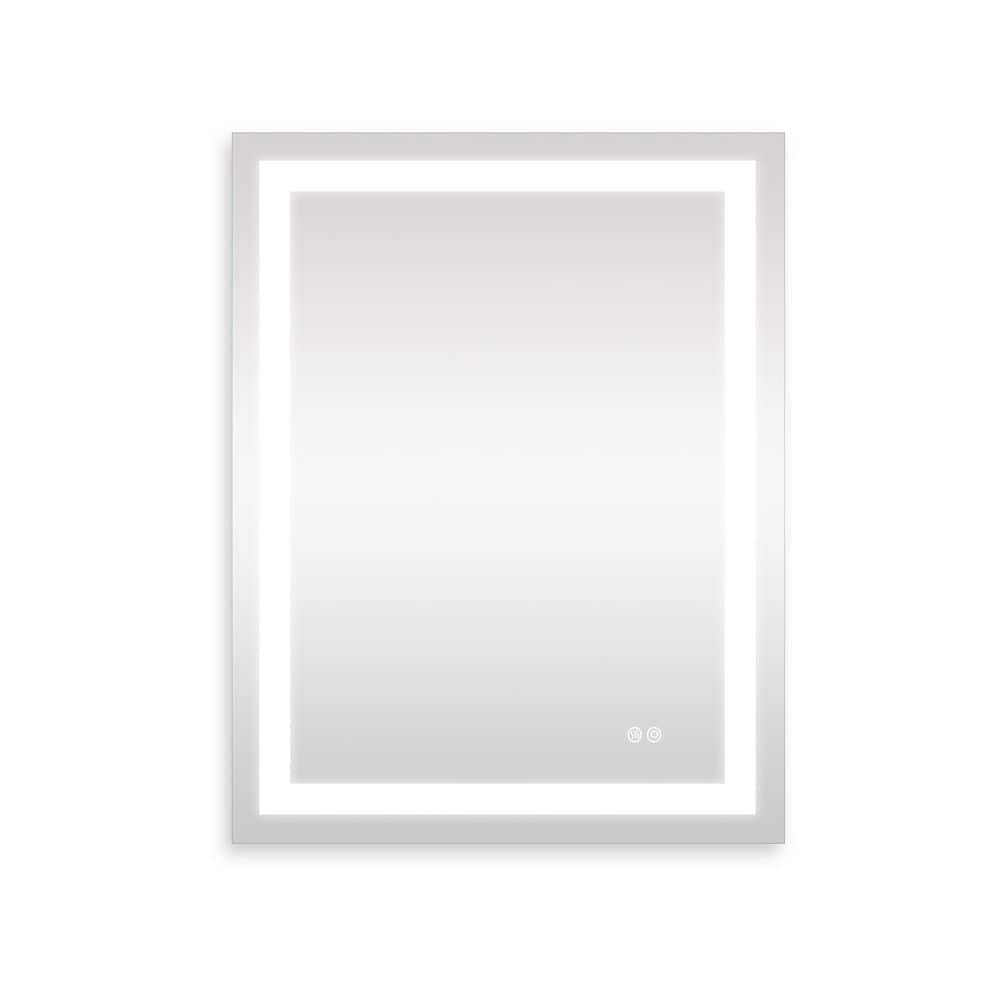 28 in. W x 36 in. H LED Anti-Fog Rectangular Frameless Wall Mounted Lighted