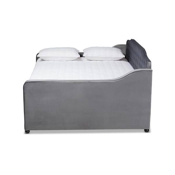 Baxton Studio Freda Grey Queen Daybed 164 10415 HD The Home Depot