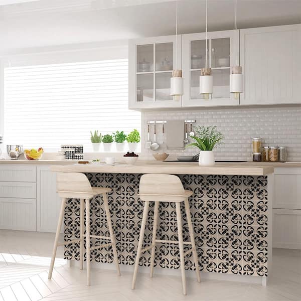 Black, Brown SB36 7 in. x 7 in. Vinyl Peel and Stick Tile (24-Tiles, 8.17 sq. ft./pack)