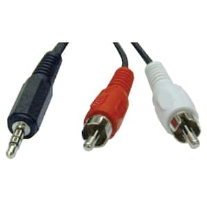 6 ft. 3.5 mm Stereo to 2 RCA Audio Y-Splitter Adapter