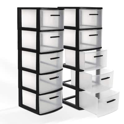 Mlezan 6 Drawer Metal Chest, 16.5D x 11.8W x 25.6H Storage Cabinet in  Black Under Desk Storage DBXL202228B - The Home Depot