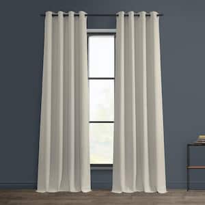 Birch Faux Linen Grommet Room Darkening Curtain - 50 in. W x 108 in. L