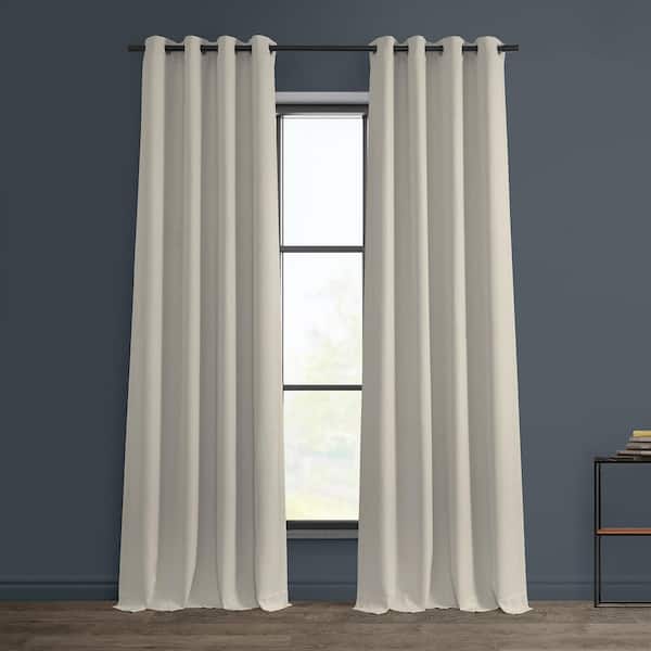 Birch Faux Linen Grommet Room Darkening Curtain - 50 in. W x 84 in. L