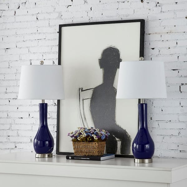 dark blue table lamp