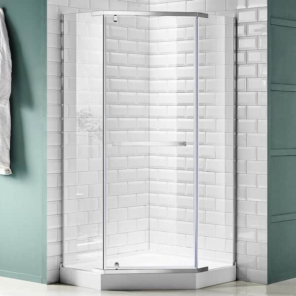 ANZZI Castle Series 49 in. x 72 in. H Hinged Semi-Frameless