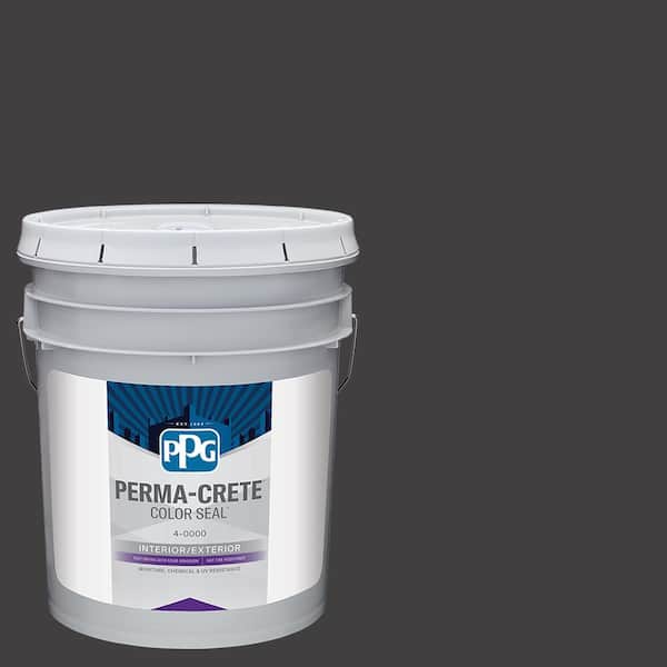 Perma-Crete Color Seal 5 gal. PPG1001-7 Black Magic Satin Interior/Exterior Concrete Stain