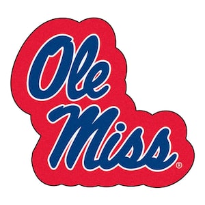 NCAA - University of Mississippi (Ole Miss) Mascot Mat 32.4 in. x 30 in. Indoor Area Rug