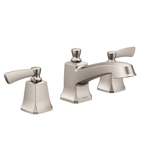 MOEN Conway 8 in. Widespread 2-Handle Bathroom Faucet in Spot Resist Brushed Nickel (Valve Included)
