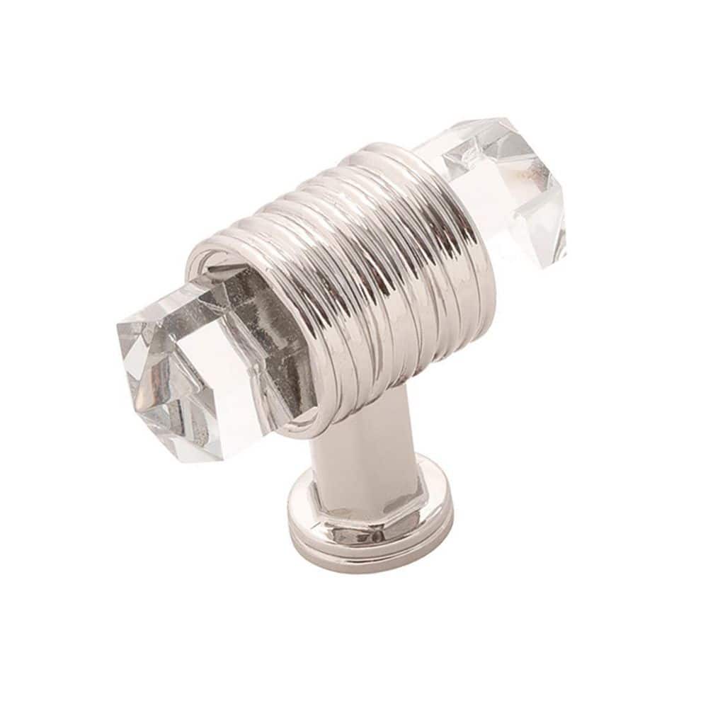 Chrysalis Collection Knob 1.88 Inch x 0.75 Inch Polished Nickel with Glass T-Shaped Cabinet Knob price history on PriceWatchPro