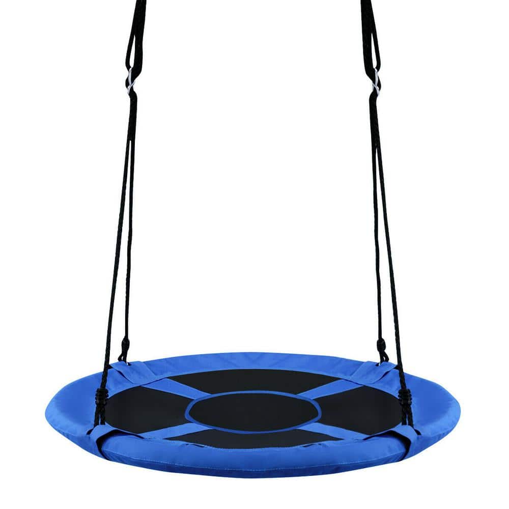Costway 40 in. Blue Flying Saucer Tree Web Swing Indoor Outdoor Play Set Kids Christmas Gift -  SP36638BL
