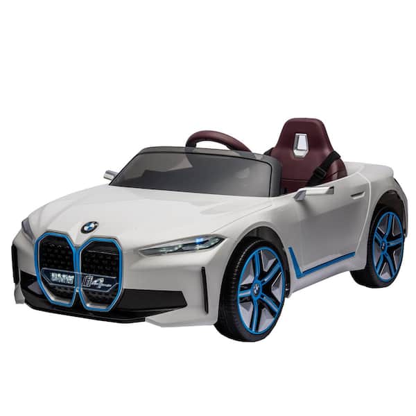 Zeus & Ruta 12-Volt  Kids ride on car 2.4G W/Remote Control, electric car for kids,3-speed adjustable, Power display in White